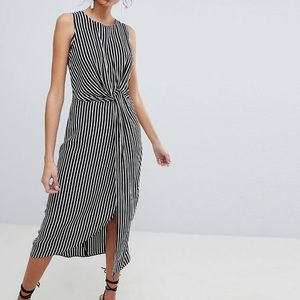 Twist Front Midi Dress